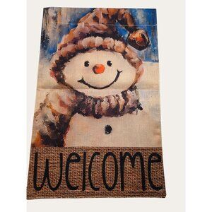 Charming Snowman Welcome Garden Flag-double Sided, Durable Polyester